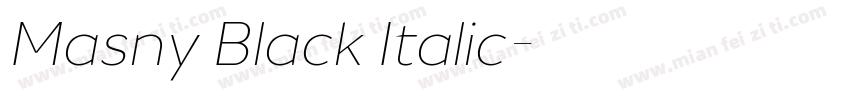 Masny Black Italic字体转换